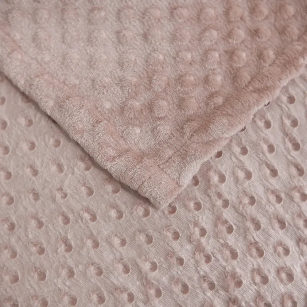 Manta Cobertor Delicatta Fleece Bolinha | Rosê