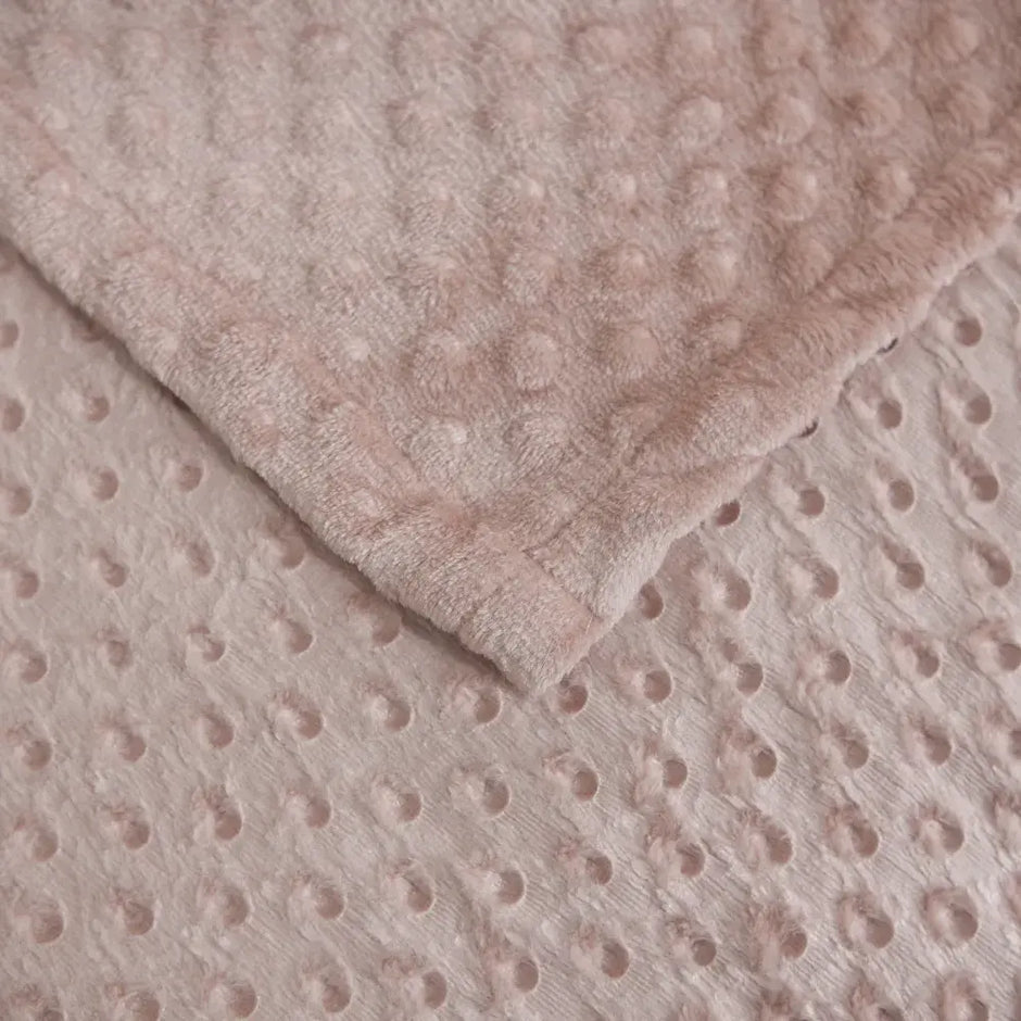Manta Cobertor Delicatta Fleece Bolinha | Rosê