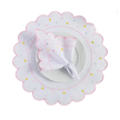 Jogo Americano Poá | Rosa | Kit 12 Pçs 6 Lugares - Linhas & Lares
