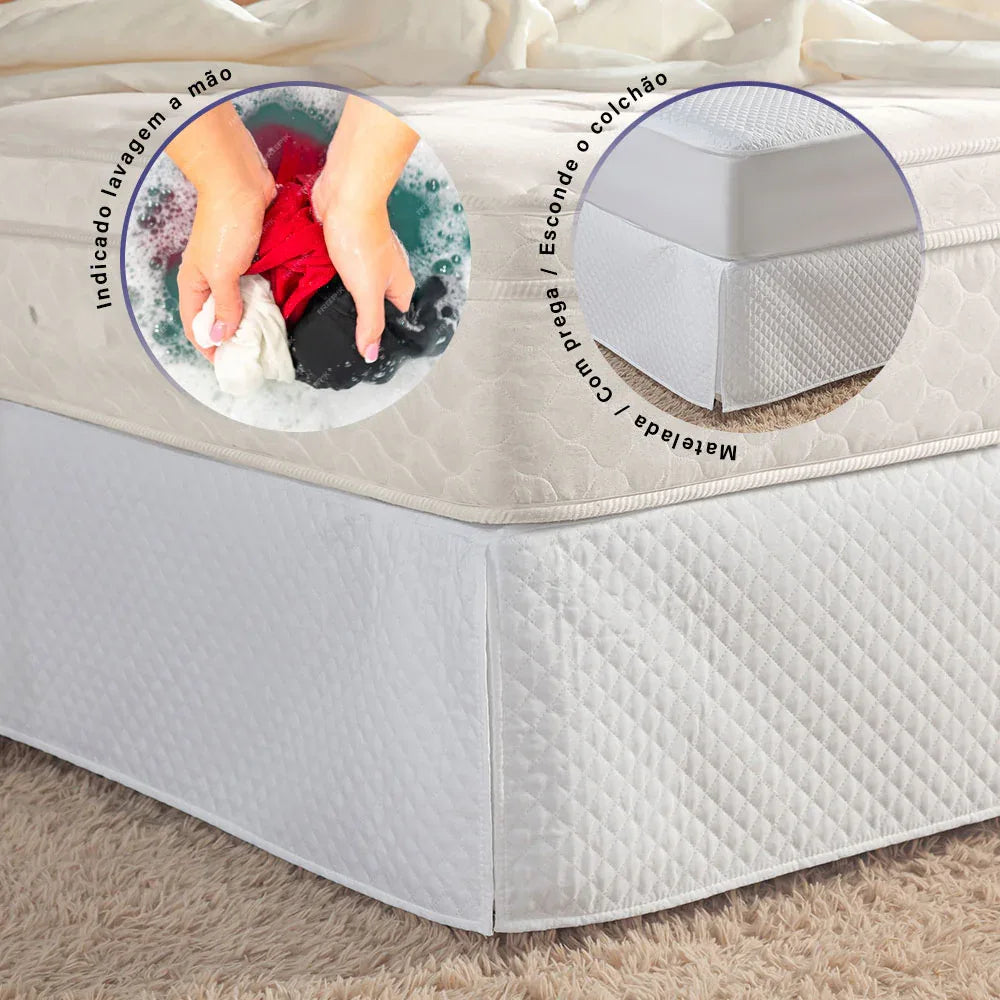 Saia para Box Toscana Quilt | Solteiro - Linhas & Lares