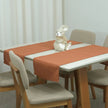 Caminho Trilho de Mesa Essence Tecido Linho 130x40cm com Bainha | Terracota
