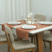 Caminho Trilho de Mesa Essence Tecido Linho 130x40cm com Bainha | Terracota