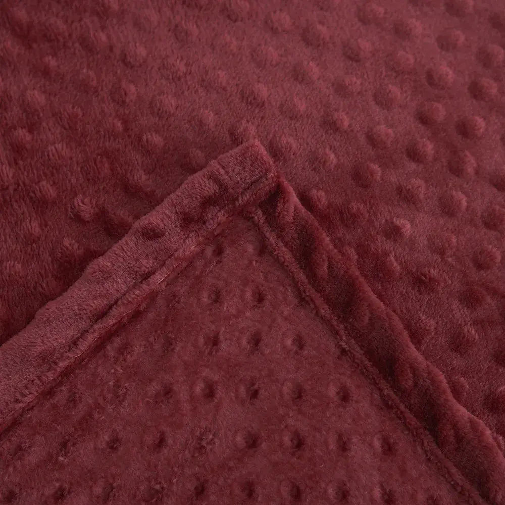 Manta Cobertor Delicatta Fleece Bolinha | Marsala