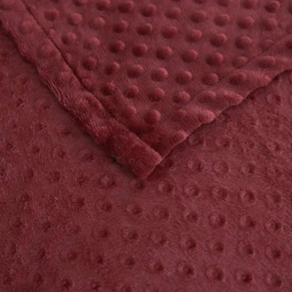 Manta Cobertor Delicatta Fleece Bolinha | Marsala