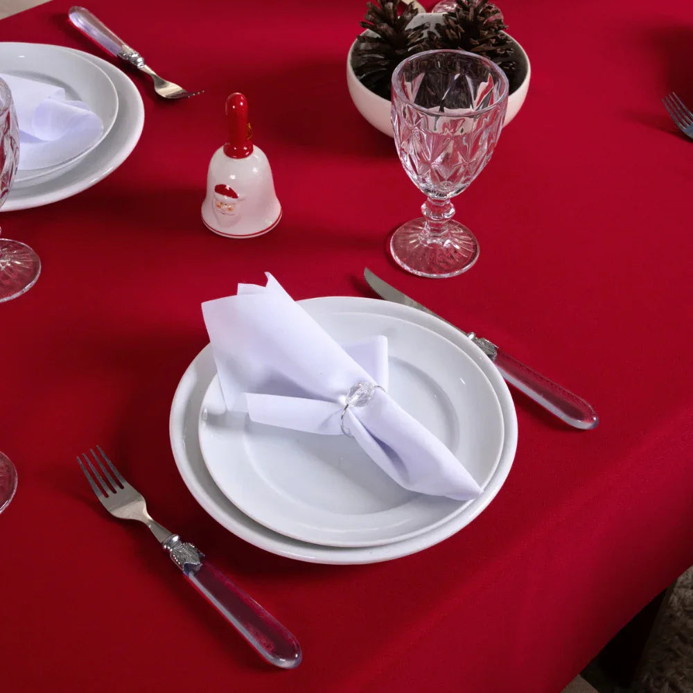Toalha de Mesa Nuance | Vermelho | 4 à 10 Lugares - Linhas & Lares