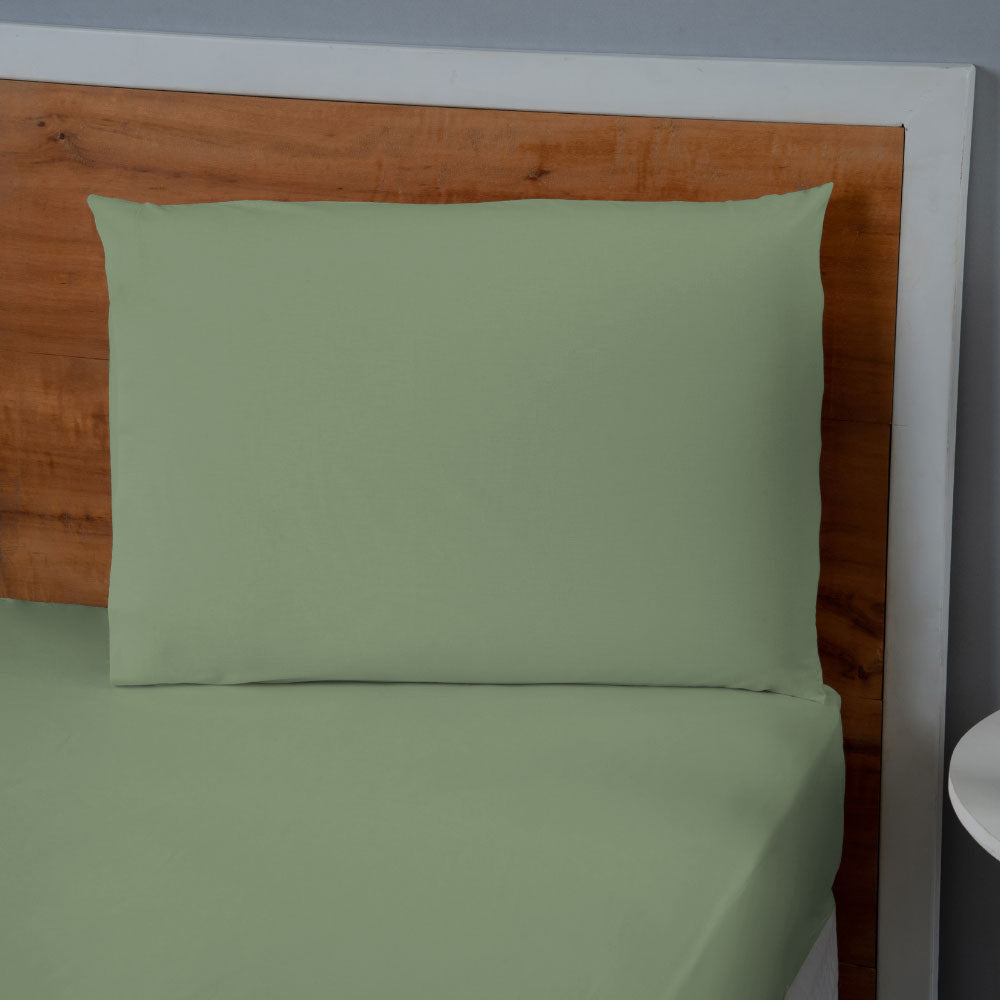 Jogo de Lençol Pure Day | Percal 180 Fios | Solteiro | Verde Cana