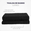 Toalha de Banho Línea Preta - Linhas & Lares