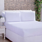 Jogo de Lençol Simples com Elástico | 100% Algodão | Casal King - Linhas & Lares