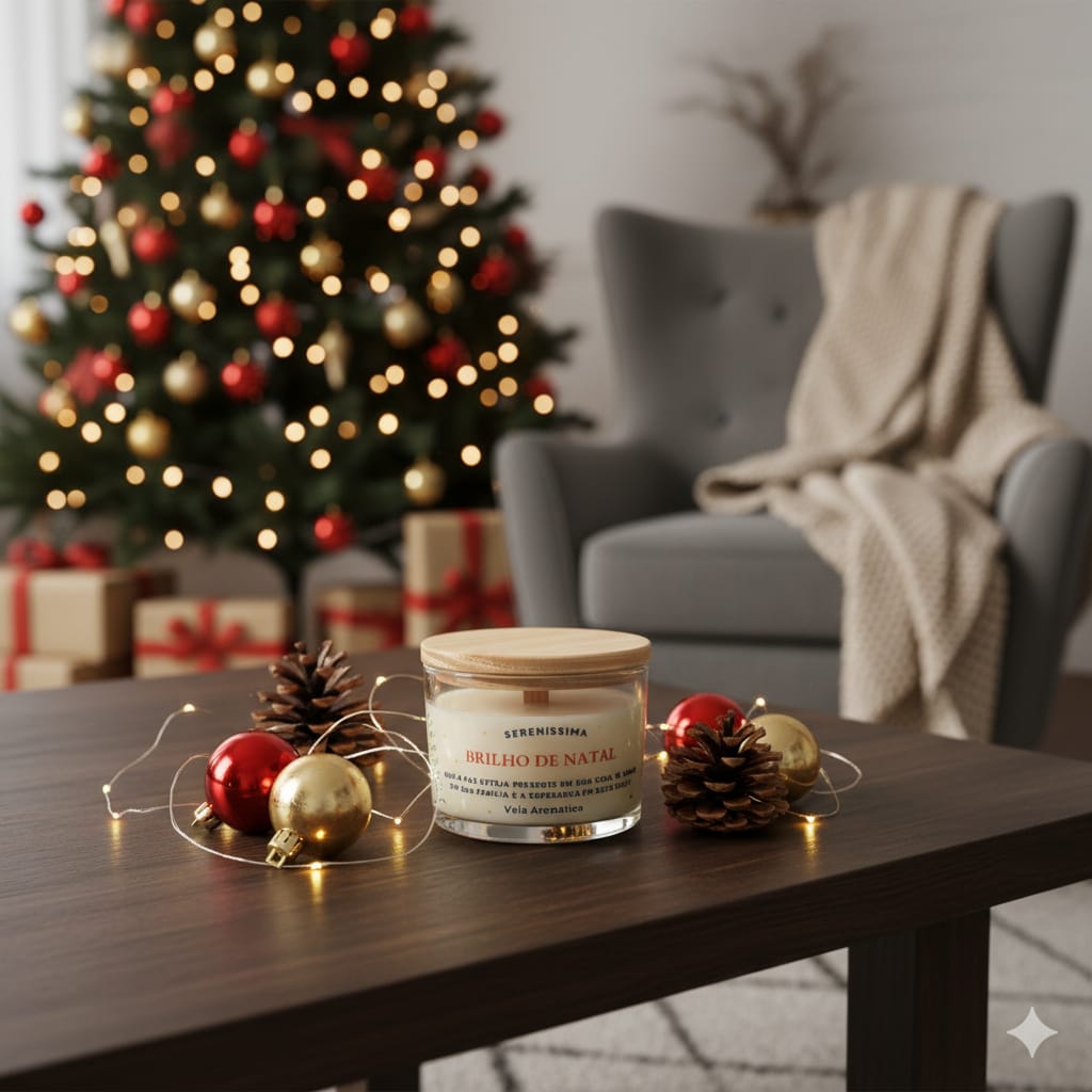 Vela Aromática 120g | Brilho de Natal |   Canela