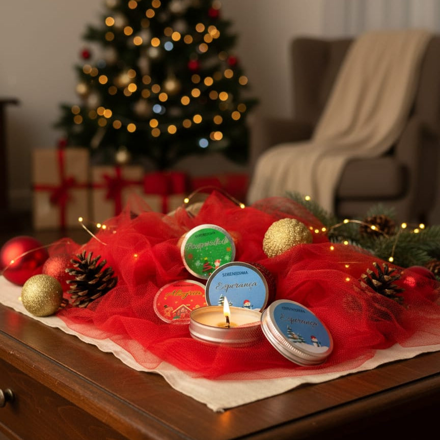 Vela Aromática Trio Natalino | Brownie Quentinho, Natal Perfumado e Alecrim